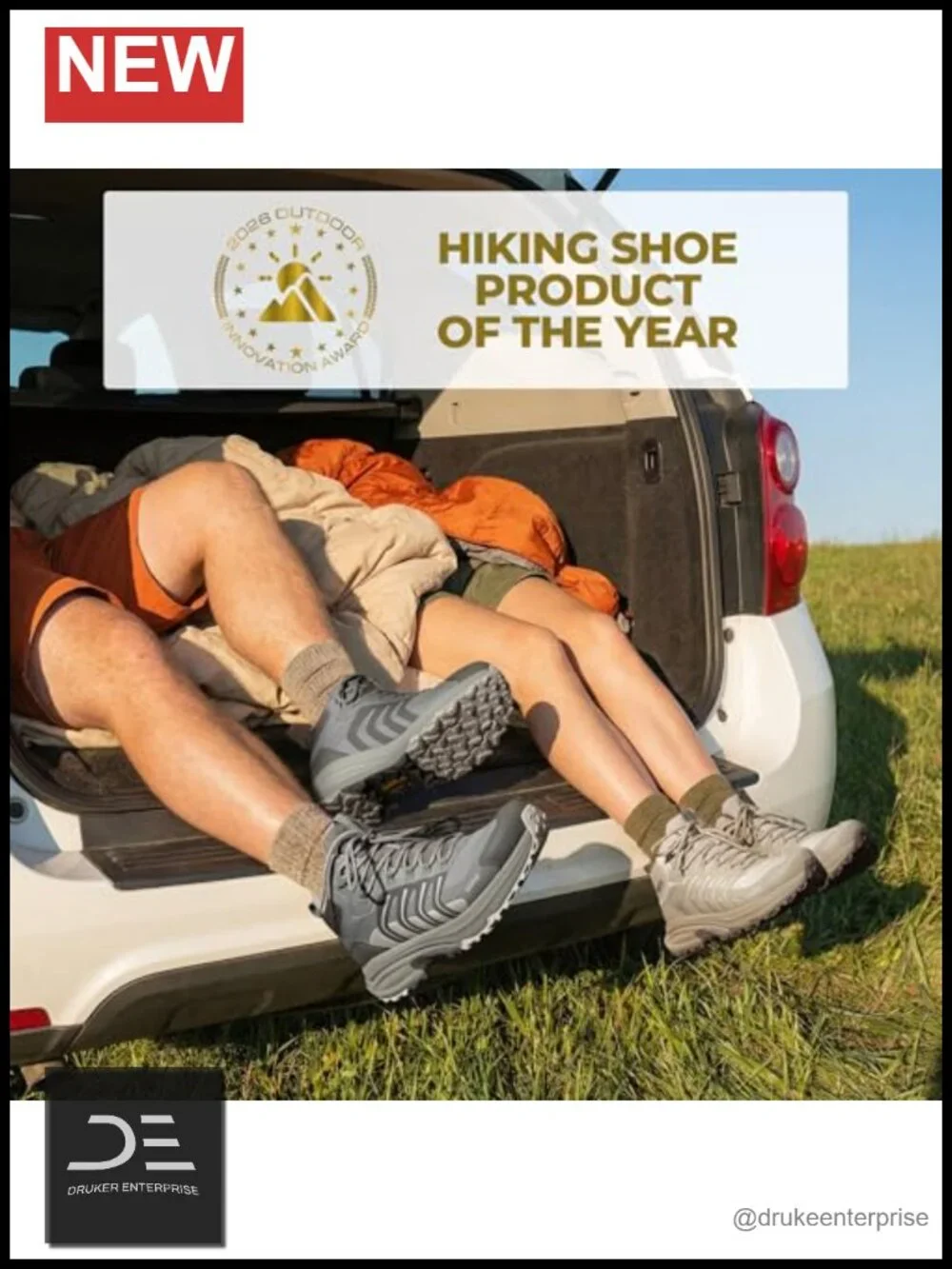 Waterproof Hiking Boots, Lightweight Low-Top, All-Terrain Traction, Lace-Up